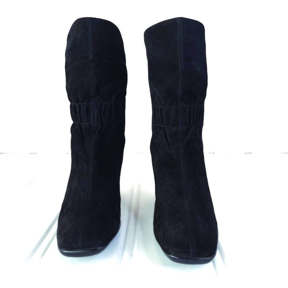 AQUATALIA BLACK LEATHER BOOTS ANKLE WINTER BOOTS PLATFORM MADE IN  ITALY 7.5 - Picture 4 of 13